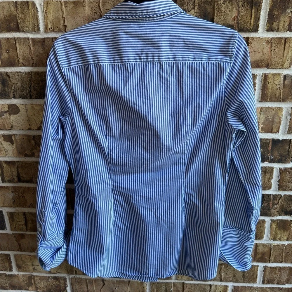 Banana Republic Blue Striped Casual Shirt